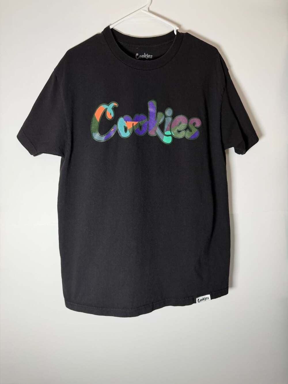 Cookies Original Logo T-Shirt Size L Black Multicolor Graphic Tee